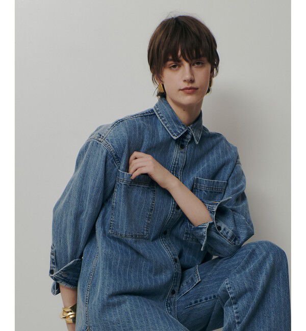 allureville「【ATELIER Line】デニムビッグポケットシャツ」|シャツ・ブラウス|