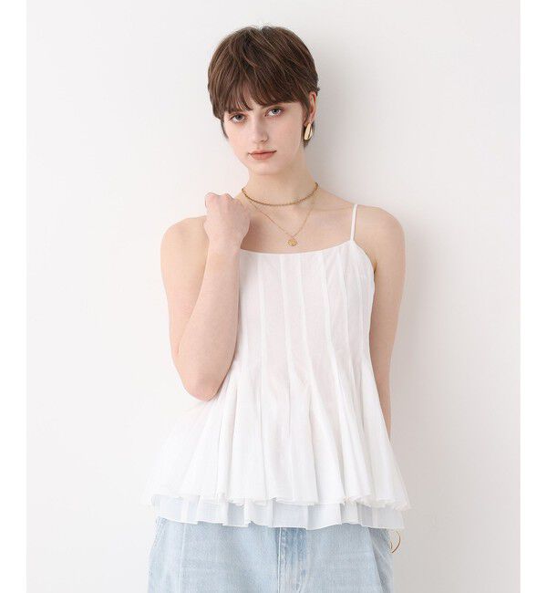 allureville「【ATELIER Line】リライムローンペプラムキャミソール」|キャミソール|オフホワイト