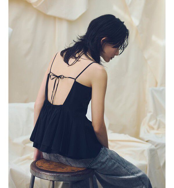 allureville「【ATELIER Line】リライムローンペプラムキャミソール」|キャミソール|ブラック
