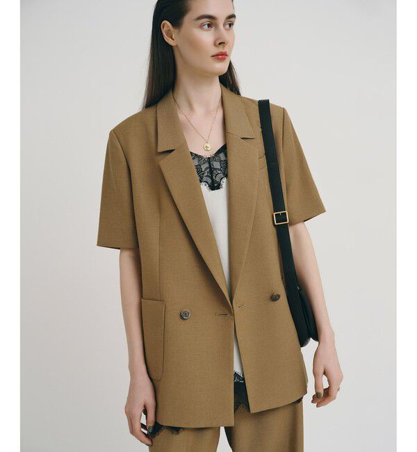 allureville「ハーフスリーブジャケット」|テーラードジャケット|