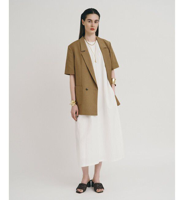 allureville「ハーフスリーブジャケット」|テーラードジャケット|