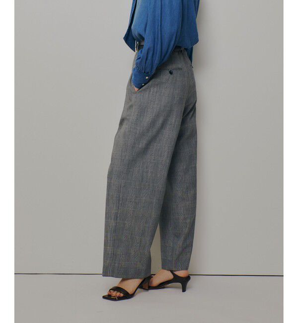 allureville「ディープタックチェックパンツ」|チノ|