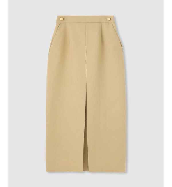 allureville「ボックスプリーツペンシルスカート」|スカート|ベージュ