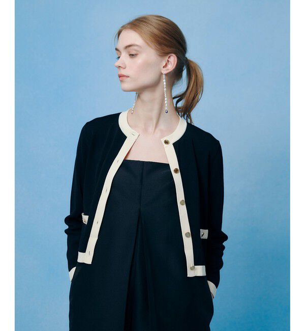 LOULOU WILLOUGHBY「◇【LOULOU WILLOUGHBY】バイカラーコンパクトカーディガン」|カーディガン|