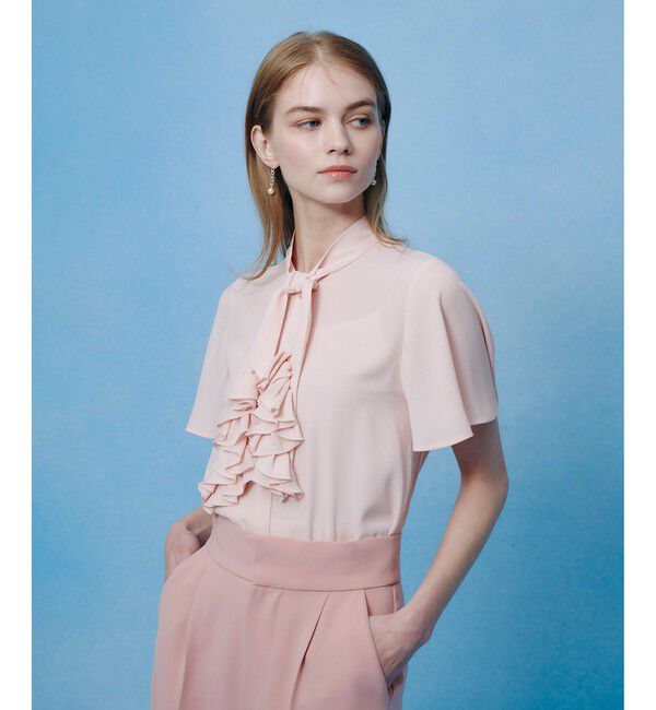 LOULOU WILLOUGHBY「【LOULOU WILLOUGHBY】ペタルフリルフレアスリーブブラウス」|シャツ・ブラウス|