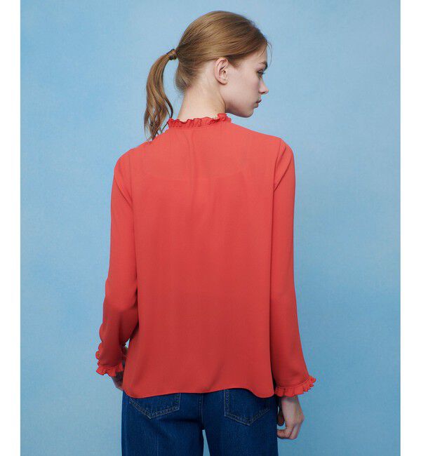 LOULOU WILLOUGHBY「【LOULOU WILLOUGHBY】ヘムフリルドレープブラウス」|シャツ・ブラウス|