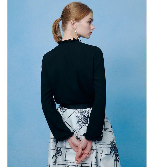 LOULOU WILLOUGHBY「【LOULOU WILLOUGHBY】ヘムフリルドレープブラウス」|シャツ・ブラウス|