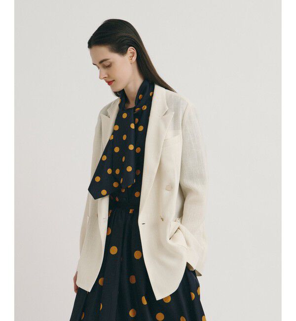 allureville「トリッカーカラミダブルジャケット」|テーラードジャケット|ホワイト