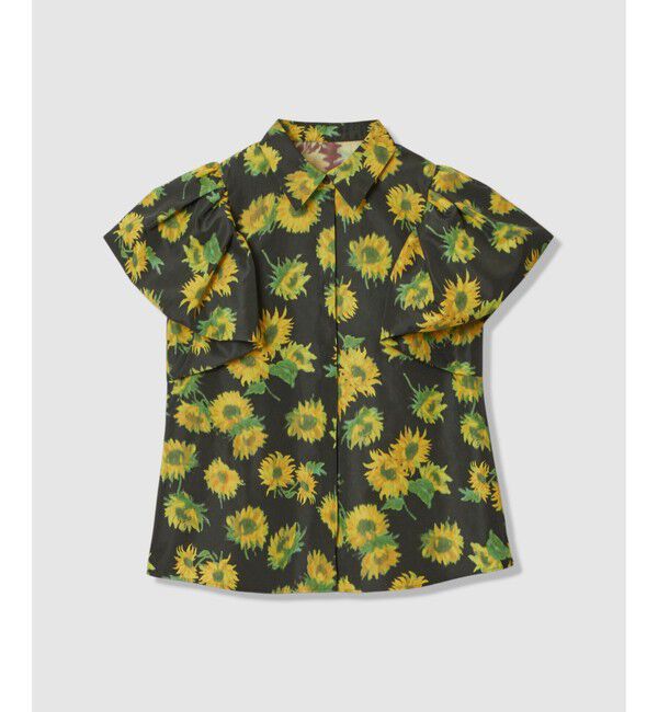 LOULOU WILLOUGHBY「 WEB 一部店舗限定【LOULOU WILLOUGHBY】サンフラワープリントバルーンスリーブシャツ」|シャツ・ブラウス|