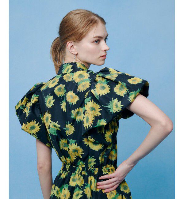 LOULOU WILLOUGHBY「 WEB 一部店舗限定【LOULOU WILLOUGHBY】サンフラワープリントバルーンスリーブシャツ」|シャツ・ブラウス|