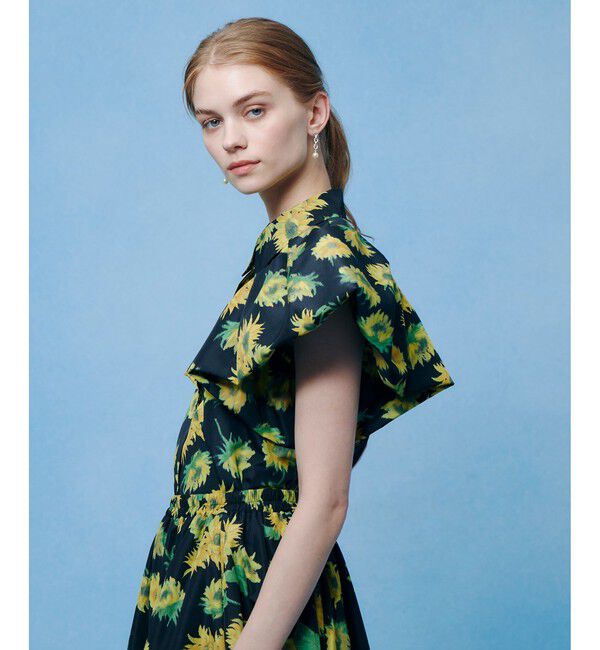 LOULOU WILLOUGHBY「 WEB 一部店舗限定【LOULOU WILLOUGHBY】サンフラワープリントバルーンスリーブシャツ」|シャツ・ブラウス|