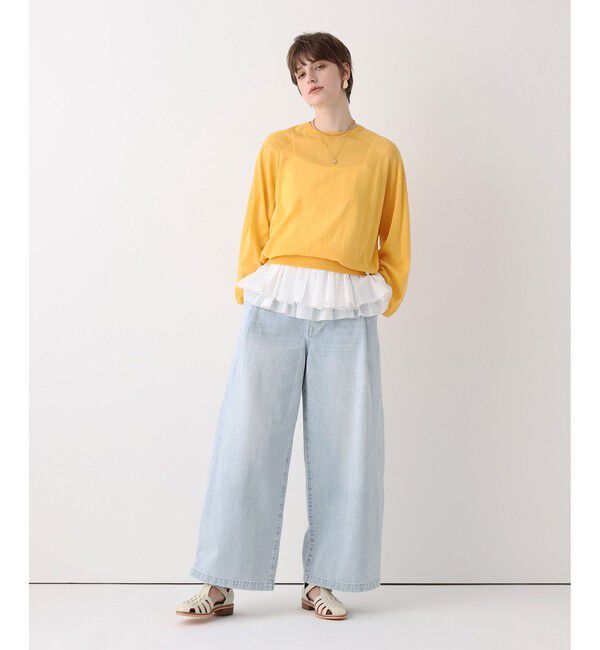 allureville「ブリーチデニムワイドレッグパンツ」|その他|