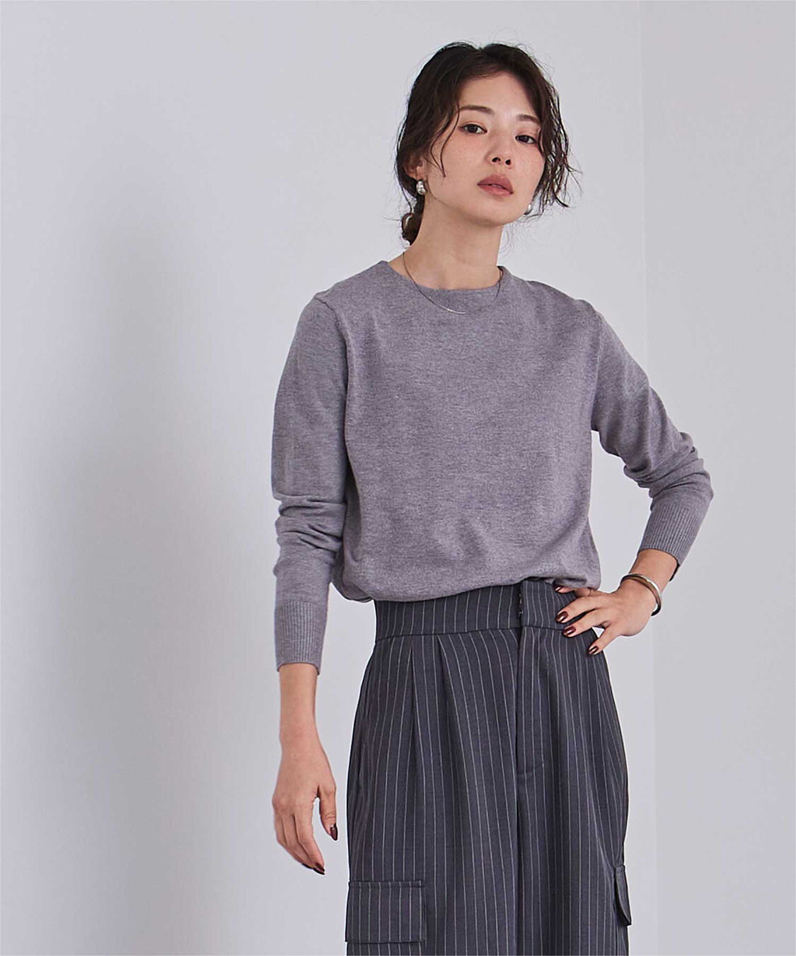 ur's「カシミヤタッチクルーネックニットトップス」|ニット・セーター|