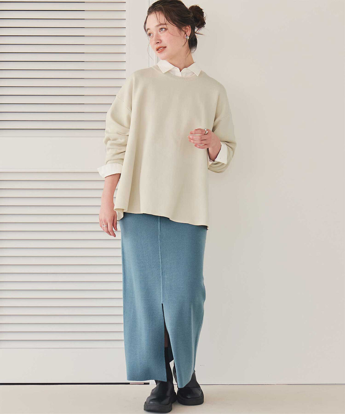 titivate「フレアシルエットニットプルオーバー」|ニット・セーター|