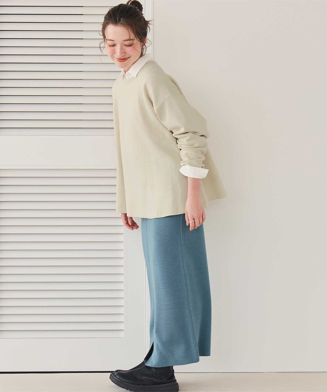 titivate「フレアシルエットニットプルオーバー」|ニット・セーター|