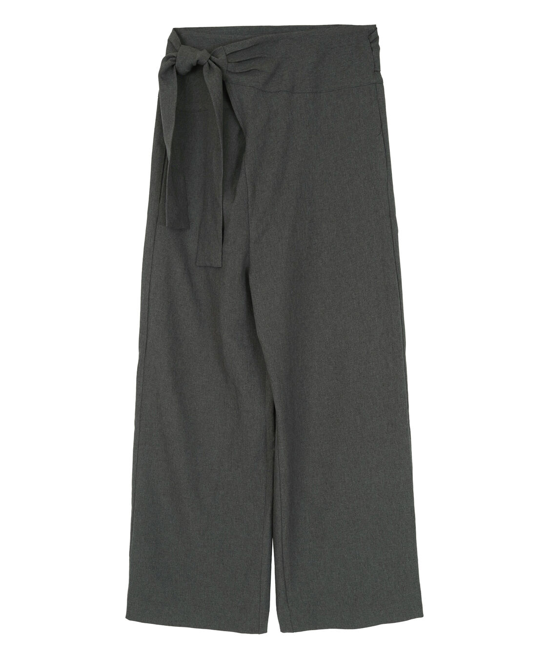 ur's「リネンライクハイウエストラップワイドパンツ」|スラックス|