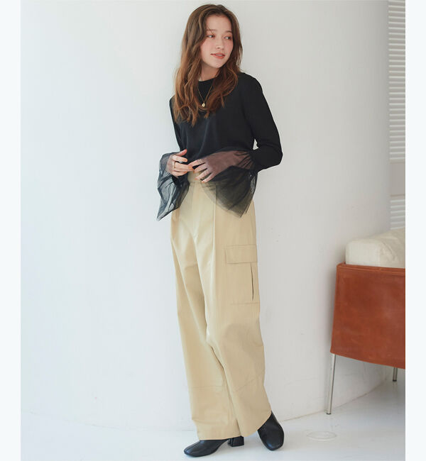 titivate「タックカーゴパンツ」|カーゴ|