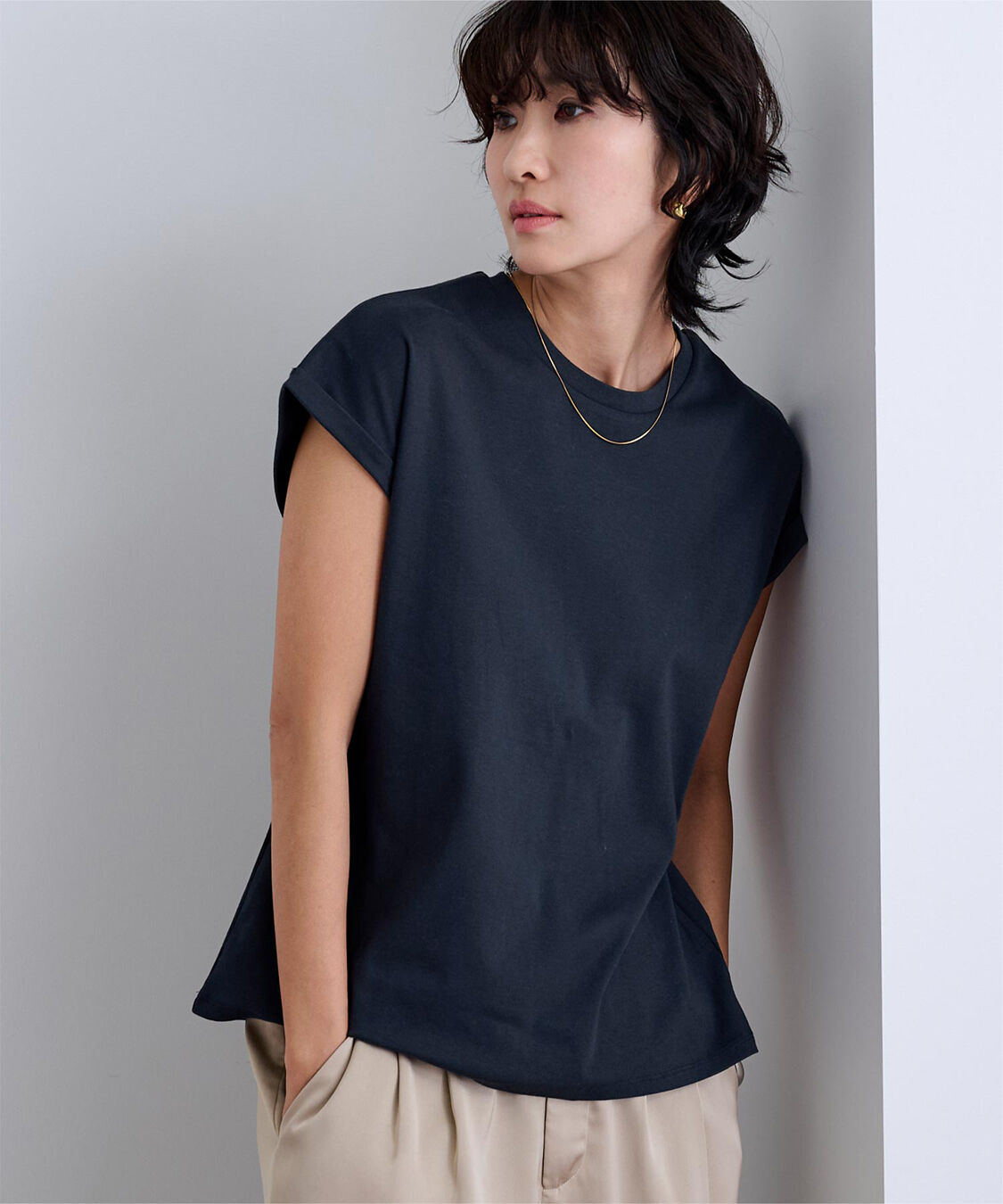 ur's「汗染み防止ダブルカフスTシャツ」|Tシャツ・カットソー|