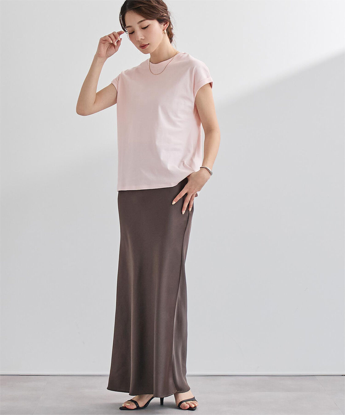 ur's「汗染み防止ダブルカフスTシャツ」|Tシャツ・カットソー|