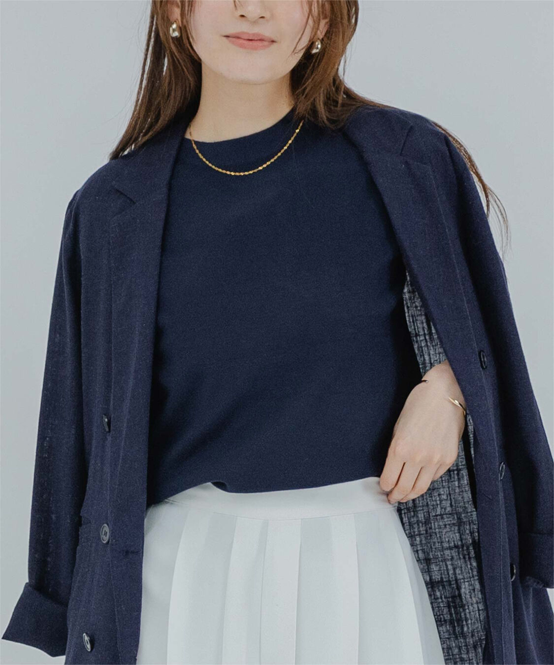 ur's「プチハイネックフレンチスリーブニット」|ニット・セーター|