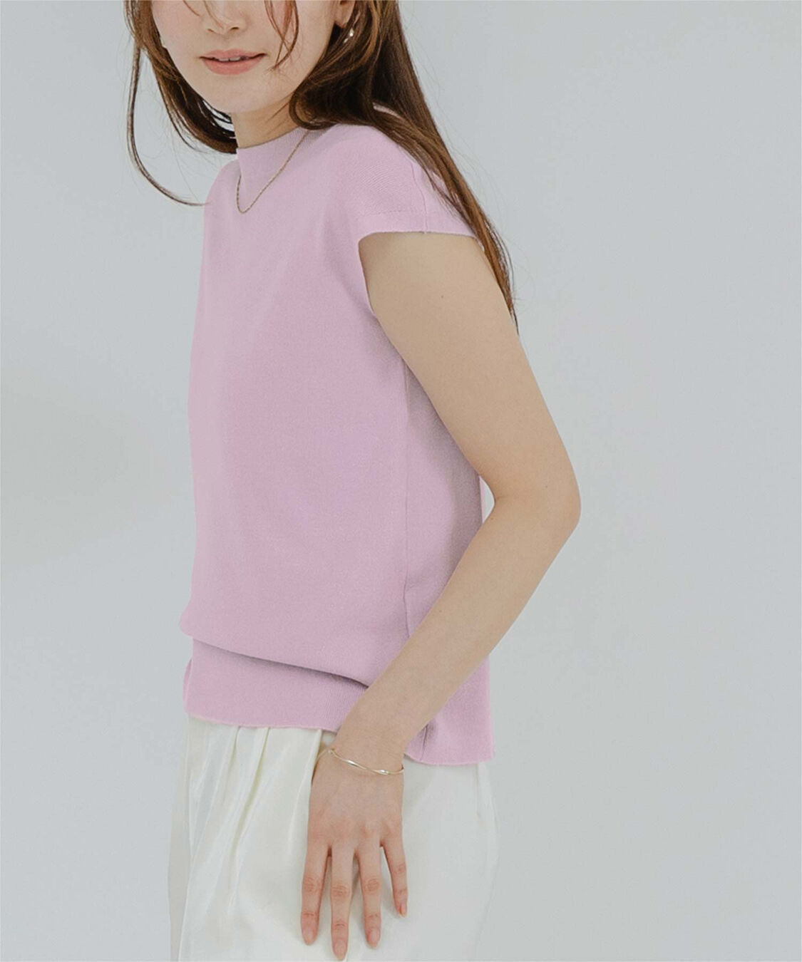 ur's「プチハイネックフレンチスリーブニット」|ニット・セーター|