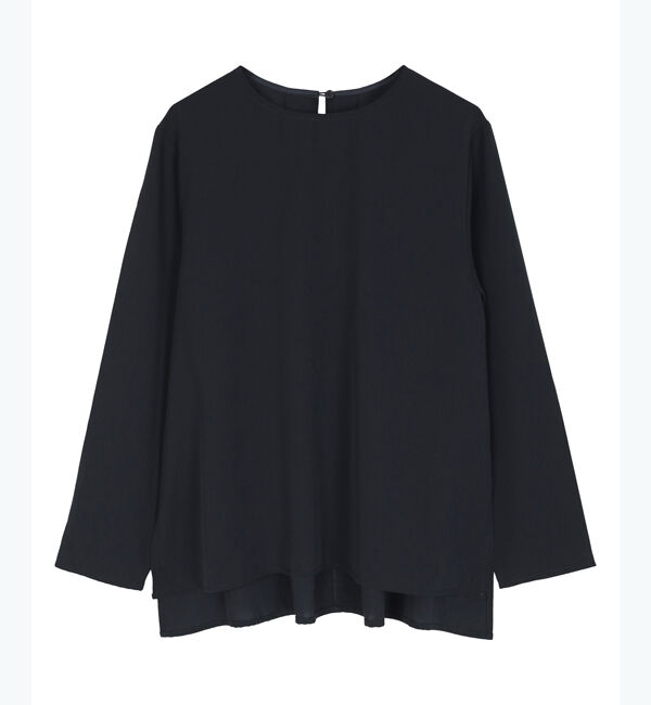 ur's「ラウンドネックバックタックブラウス」|シャツ・ブラウス|ネイビー