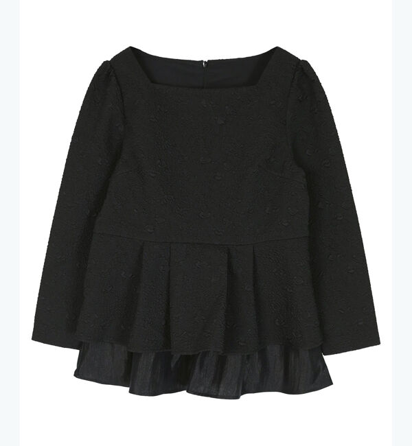 ur's「【星玲奈さんコラボアイテム】ふくれジャガードティアードペプラムトップス」|Tシャツ・カットソー|