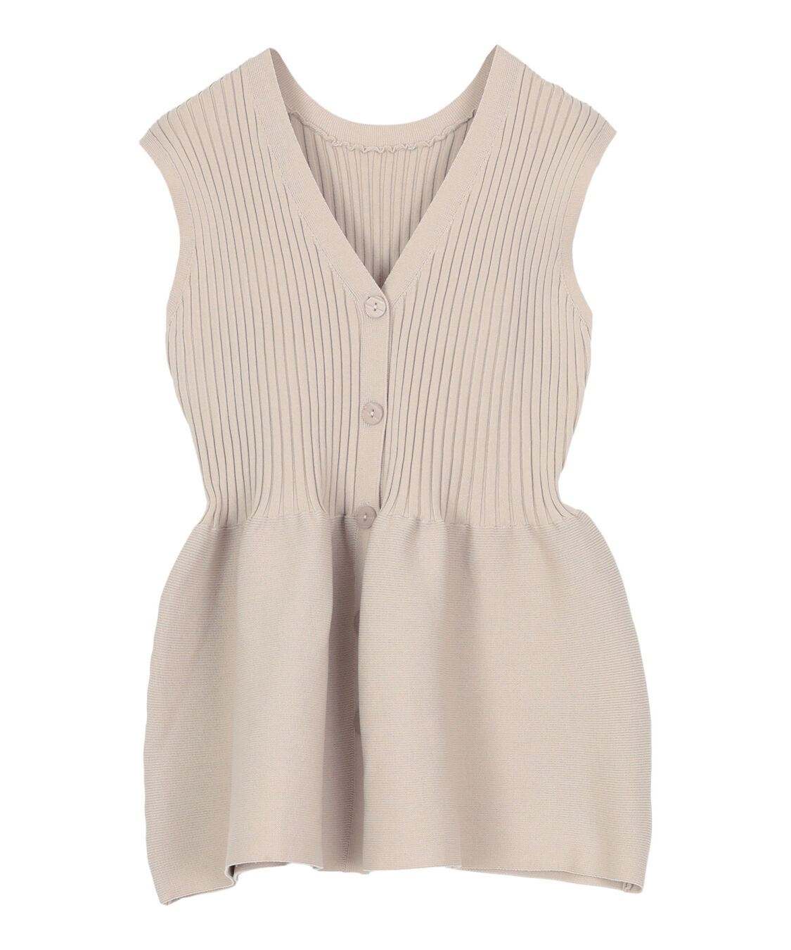 titivate「前後2wayノースリーブペプラムニットトップス」|ニット・セーター|