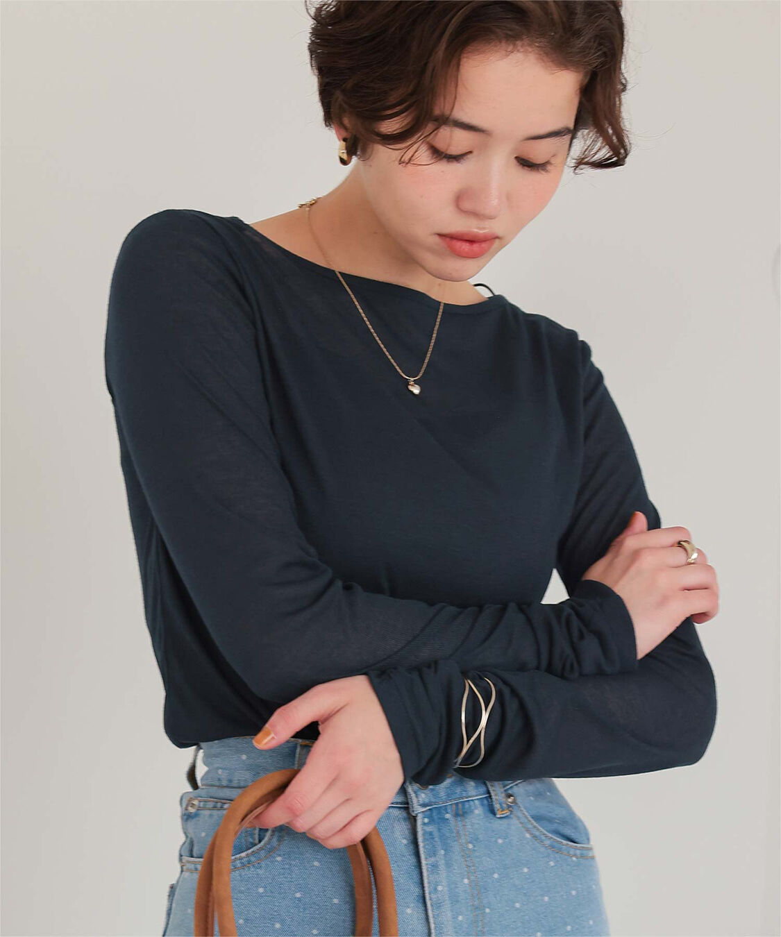 titivate「着心地抜群シアーボートネックトップス」|Tシャツ・カットソー|