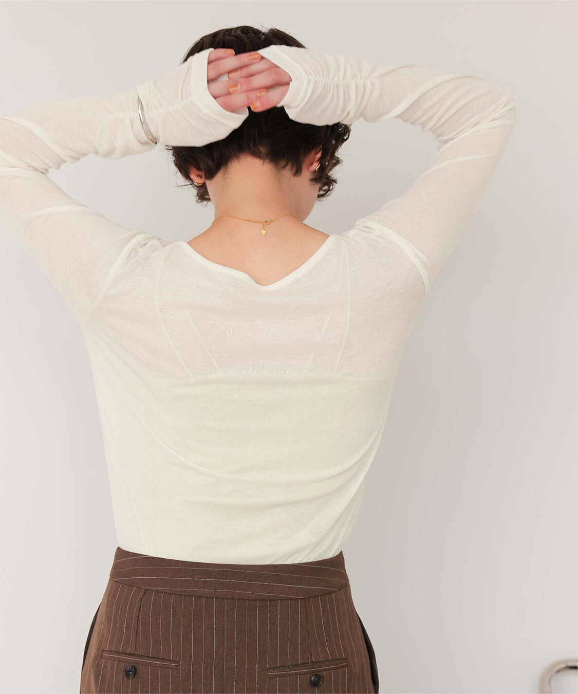 titivate「着心地抜群シアーボートネックトップス」|Tシャツ・カットソー|