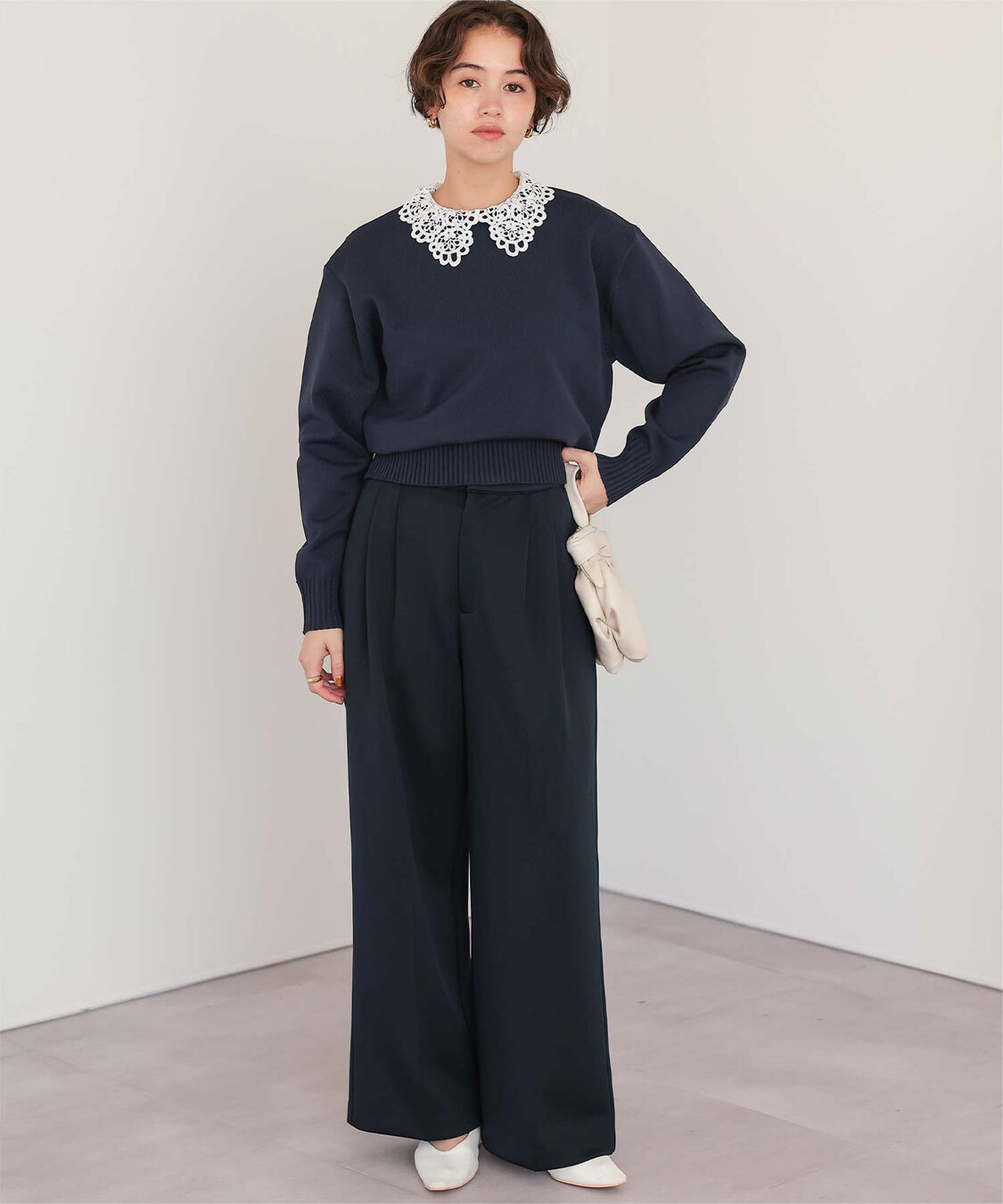 titivate「襟付きニットプルオーバー」|ニット・セーター|