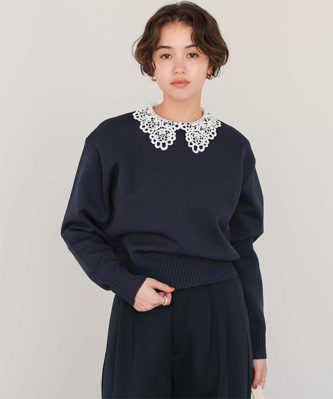 titivate「襟付きニットプルオーバー」|ニット・セーター|