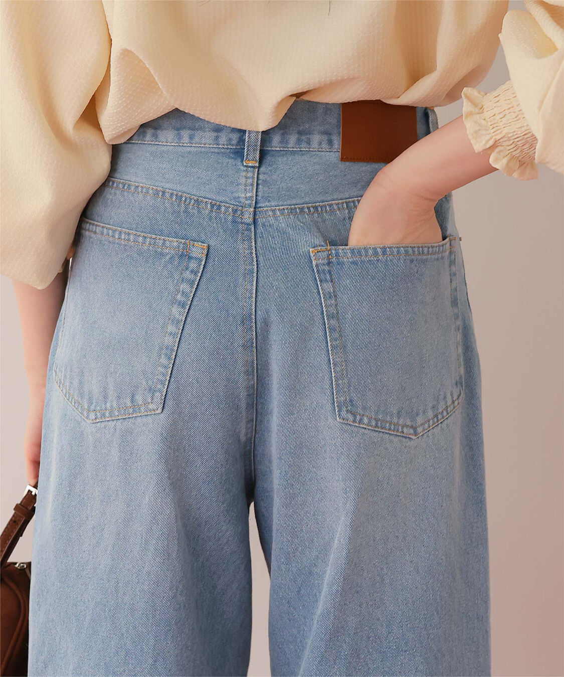 titivate「ワイドルーズデニムパンツ」|デニム|