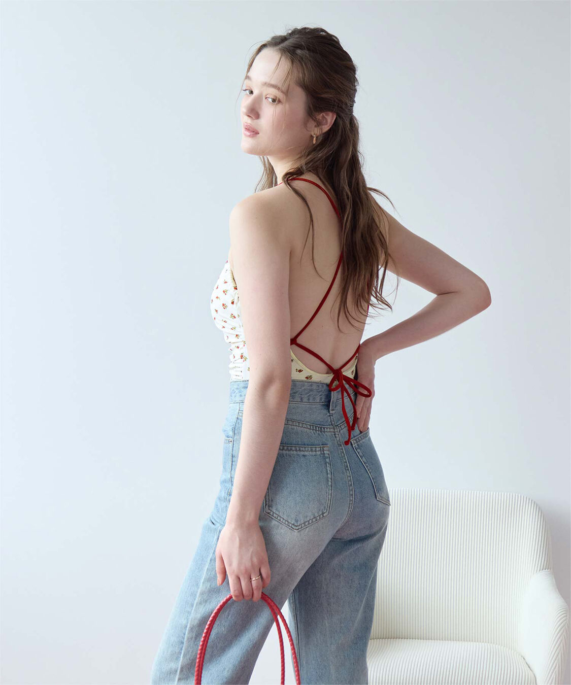 SEA DRESS「サイドギャザーバッククロスデザインワンピース/水着」|ビキニ|