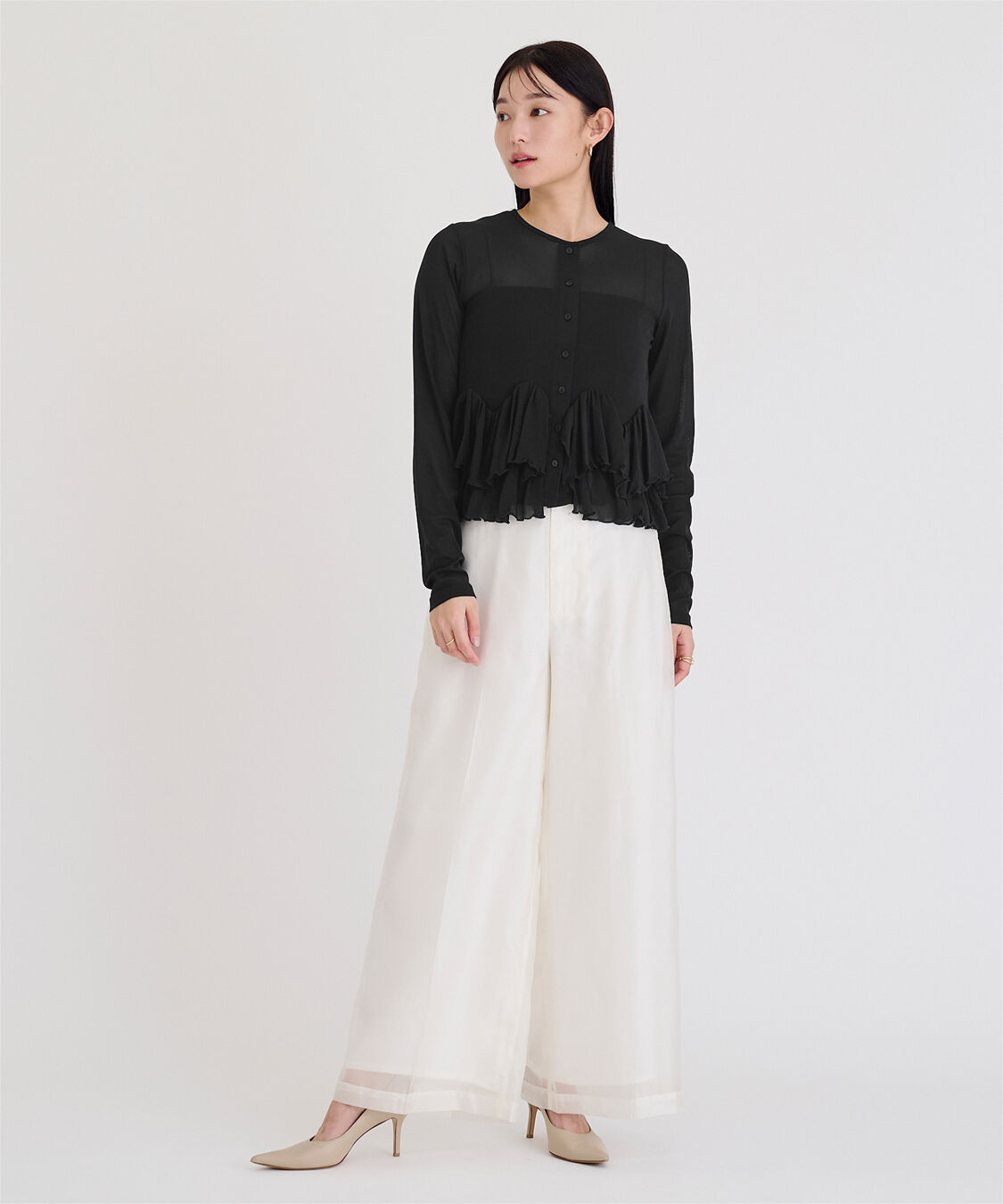 ur's「シアーペプラムカットソー」|Tシャツ・カットソー|