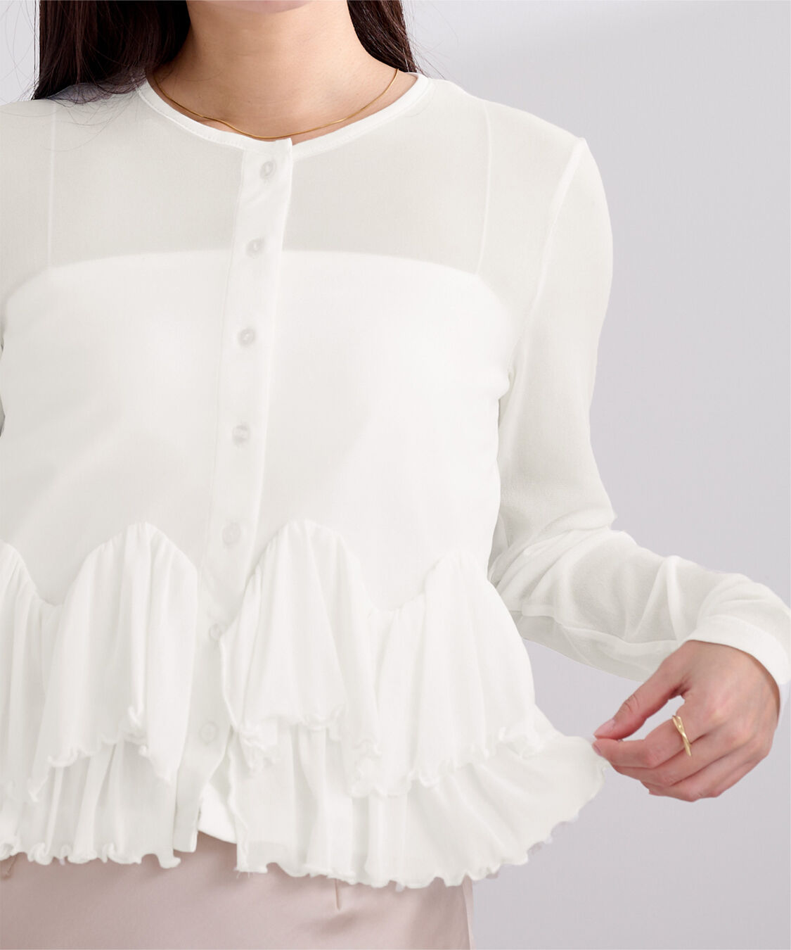 ur's「シアーペプラムカットソー」|Tシャツ・カットソー|