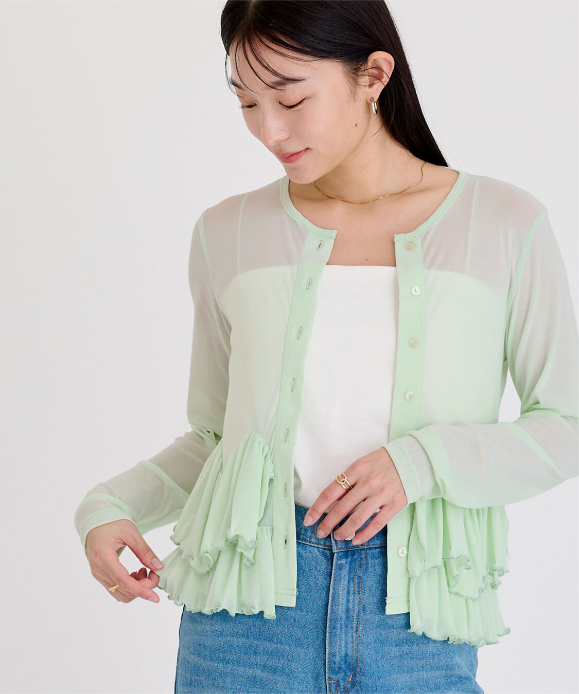 ur's「シアーペプラムカットソー」|Tシャツ・カットソー|