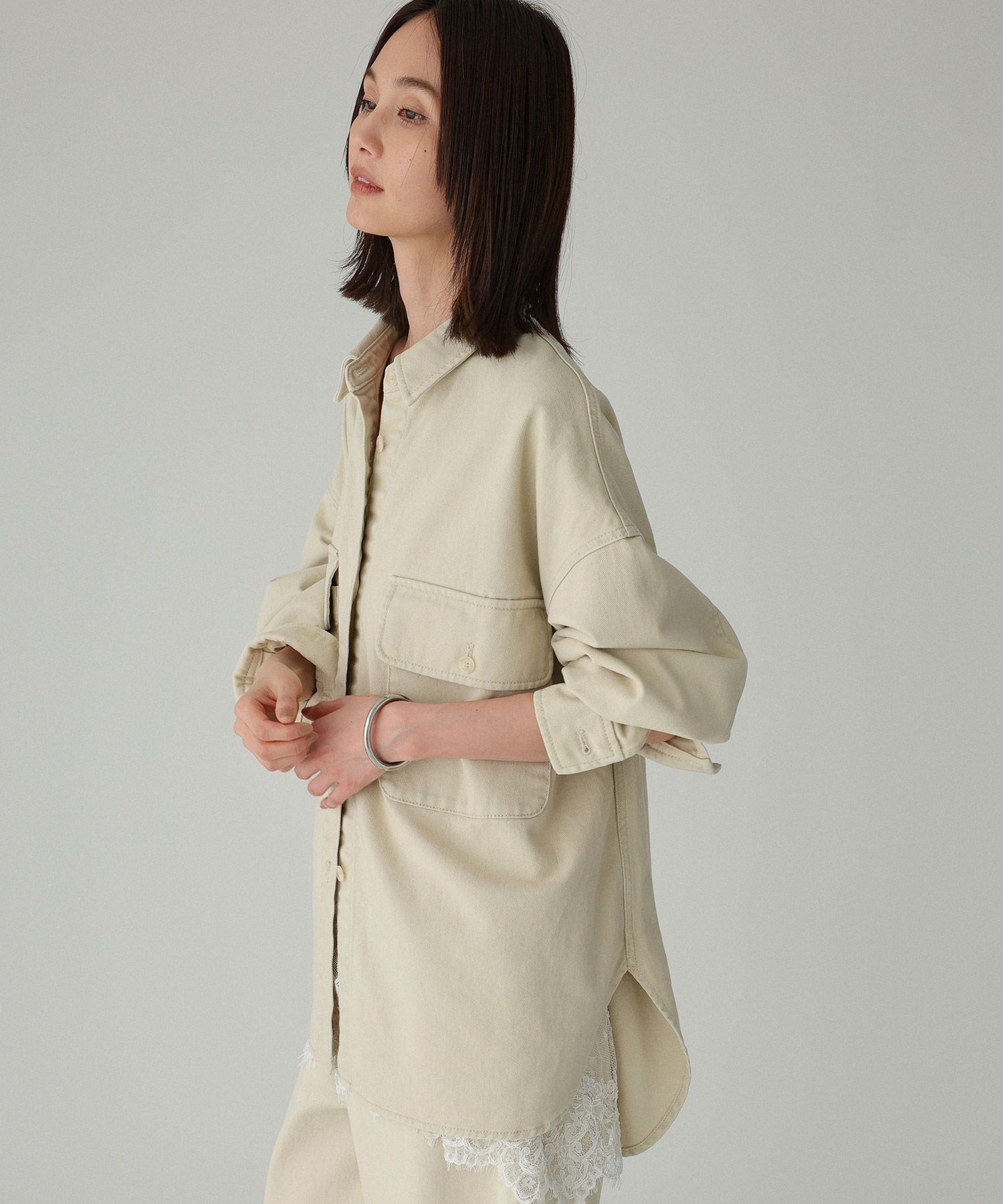 BABYLONE「デニムビッグシャツ」|シャツ・ブラウス|