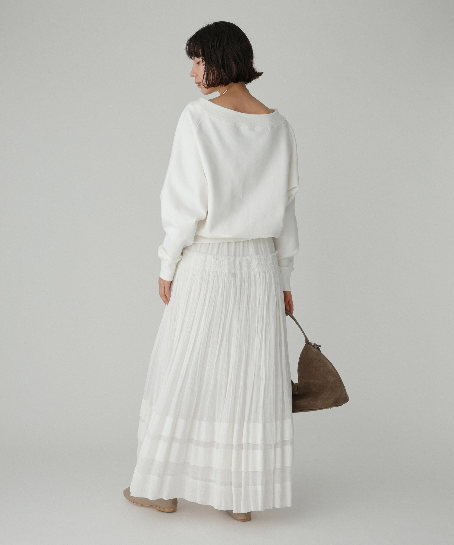 BABYLONE「ボ－トネック裏毛プルオーバー」|スウェット・ジャージ|