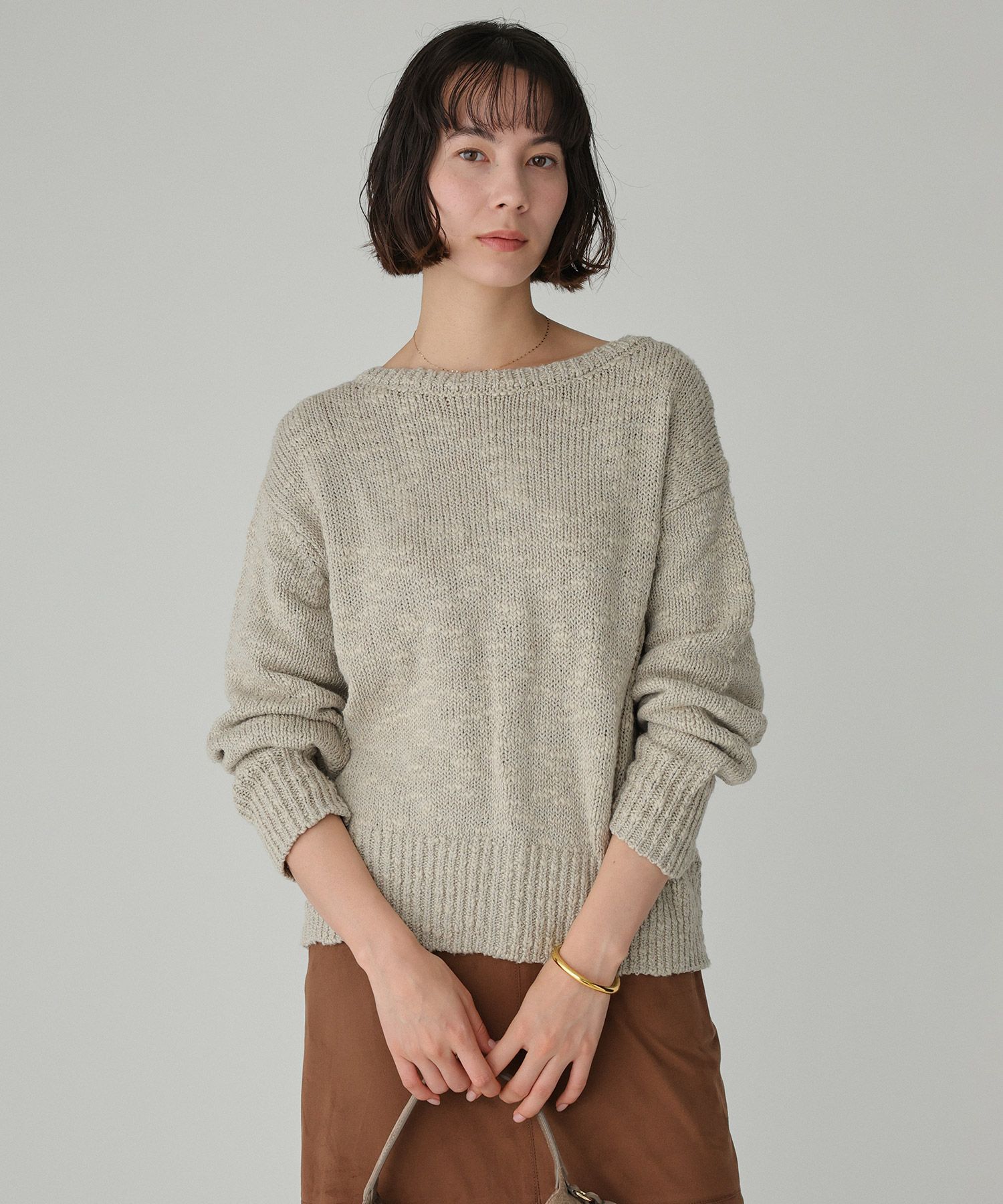 BABYLONE「コットンローゲージプルオーバー」|ニット・セーター|ｸﾞﾚｰｼﾞｭ