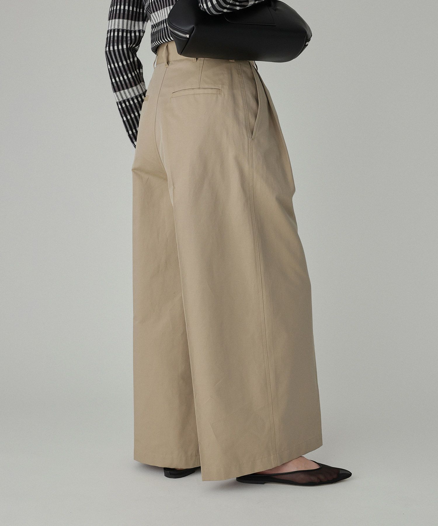 BABYLONE「シャンブレー2タックチノパンツ」|チノ|