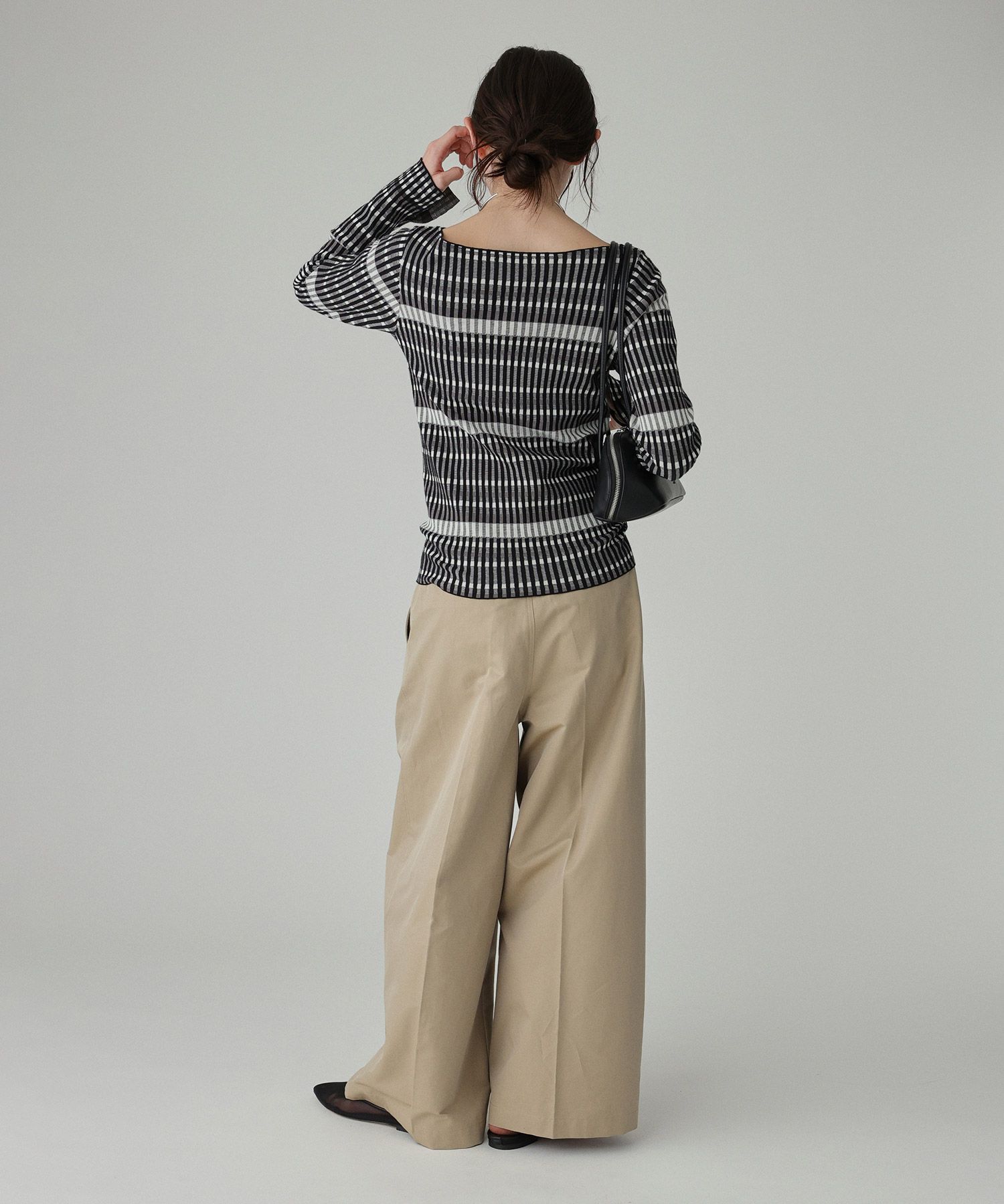 BABYLONE「ギンガム柄プルオーバー」|ニット・セーター|