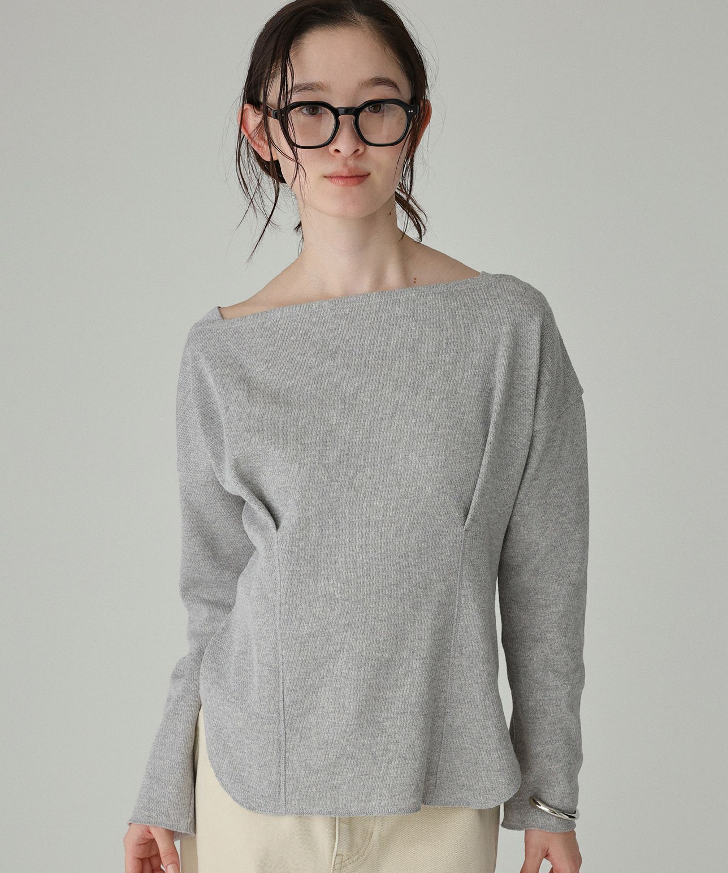 BABYLONE「コットンハニカムプルオーバー」|Tシャツ・カットソー|ｸﾞﾚｰ