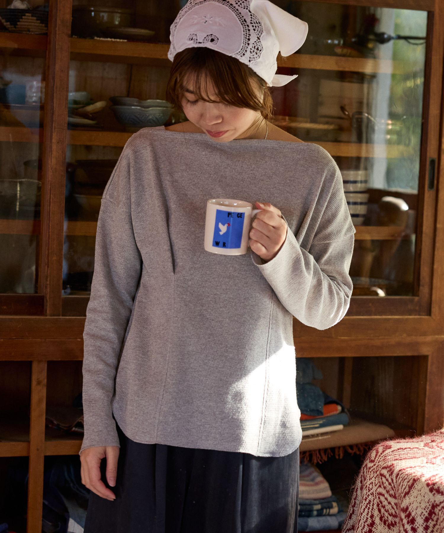 BABYLONE「コットンハニカムプルオーバー」|Tシャツ・カットソー|