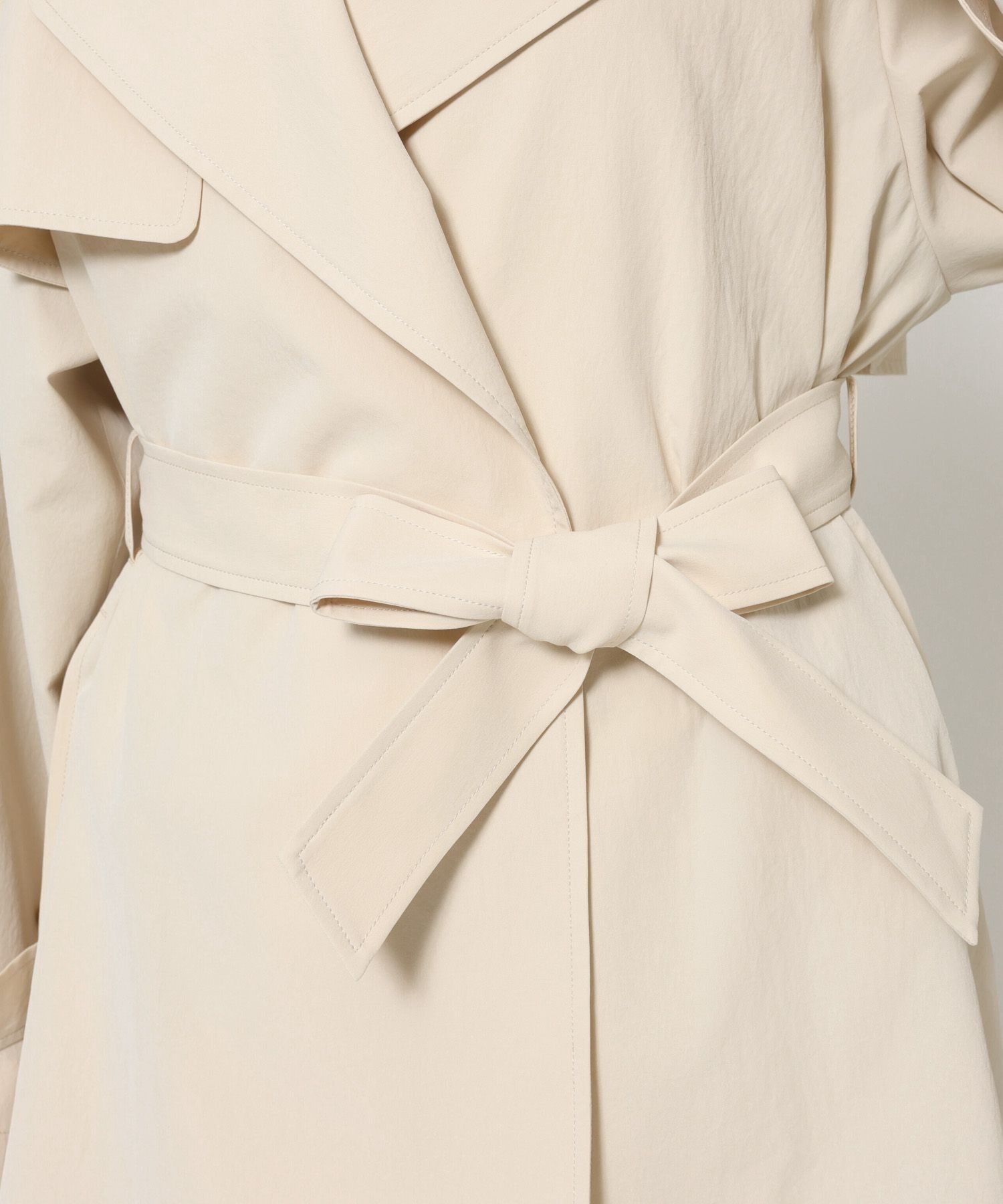 BABYLONE「【多機能素材】タイプライターショートトレンチ」|トレンチコート|