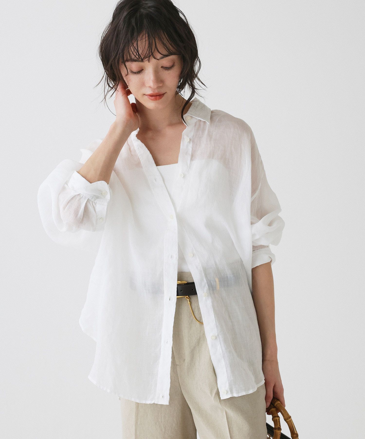 BABYLONE「ラミーシアーカシュクールシャツ」|シャツ・ブラウス|