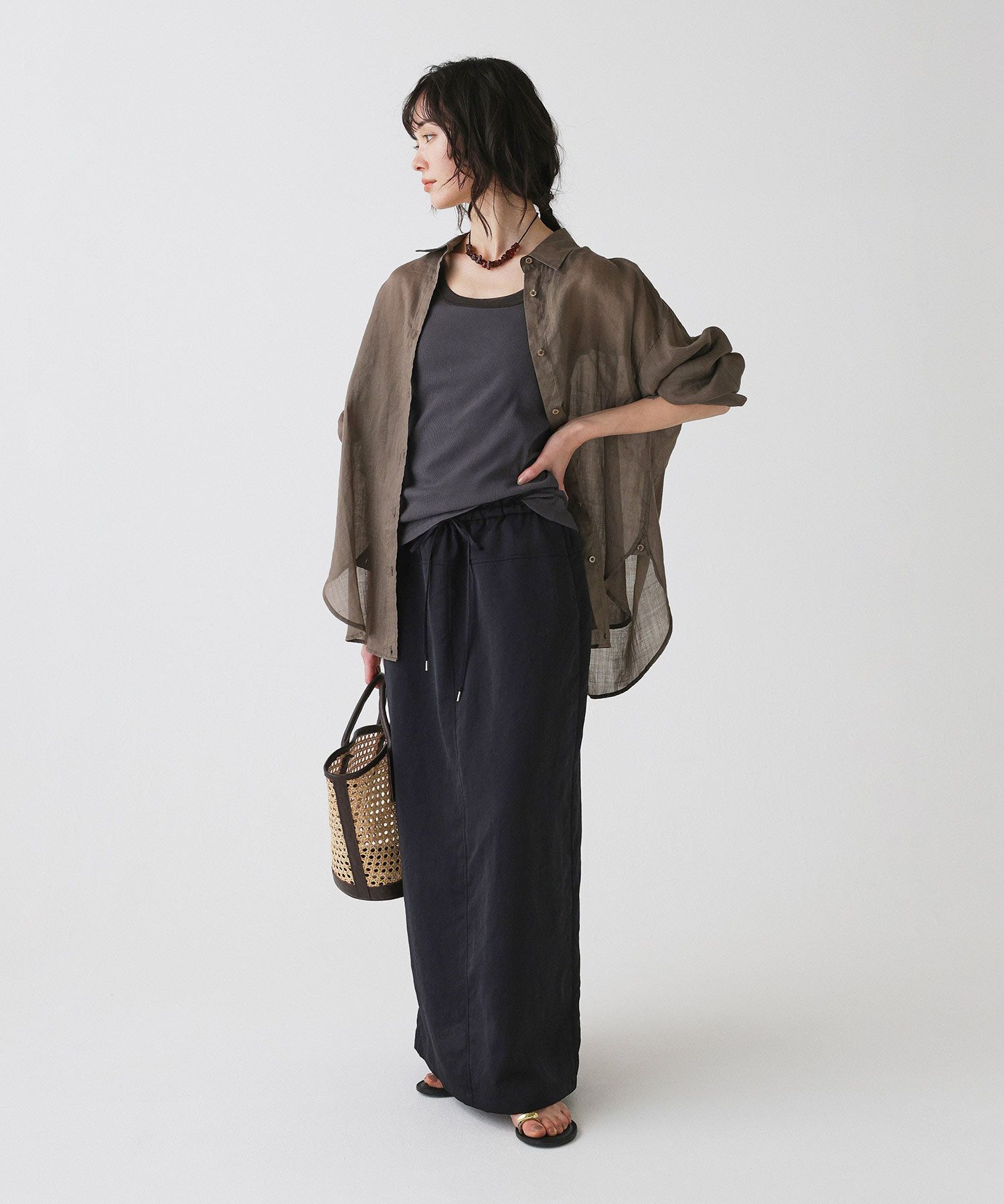 BABYLONE「ラミーシアーカシュクールシャツ」|シャツ・ブラウス|