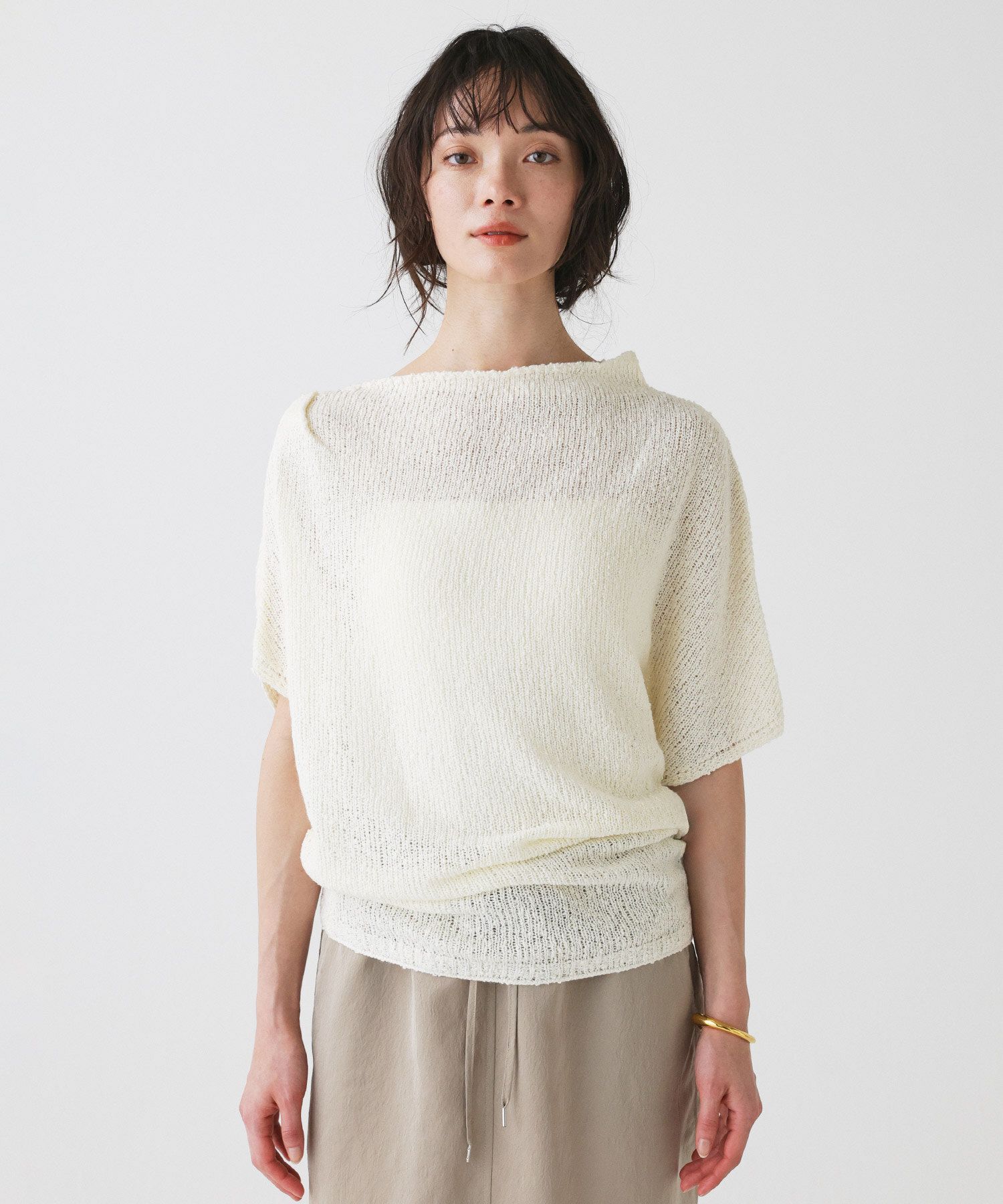 BABYLONE「ニュアンスドレープニット」|ニット・セーター|