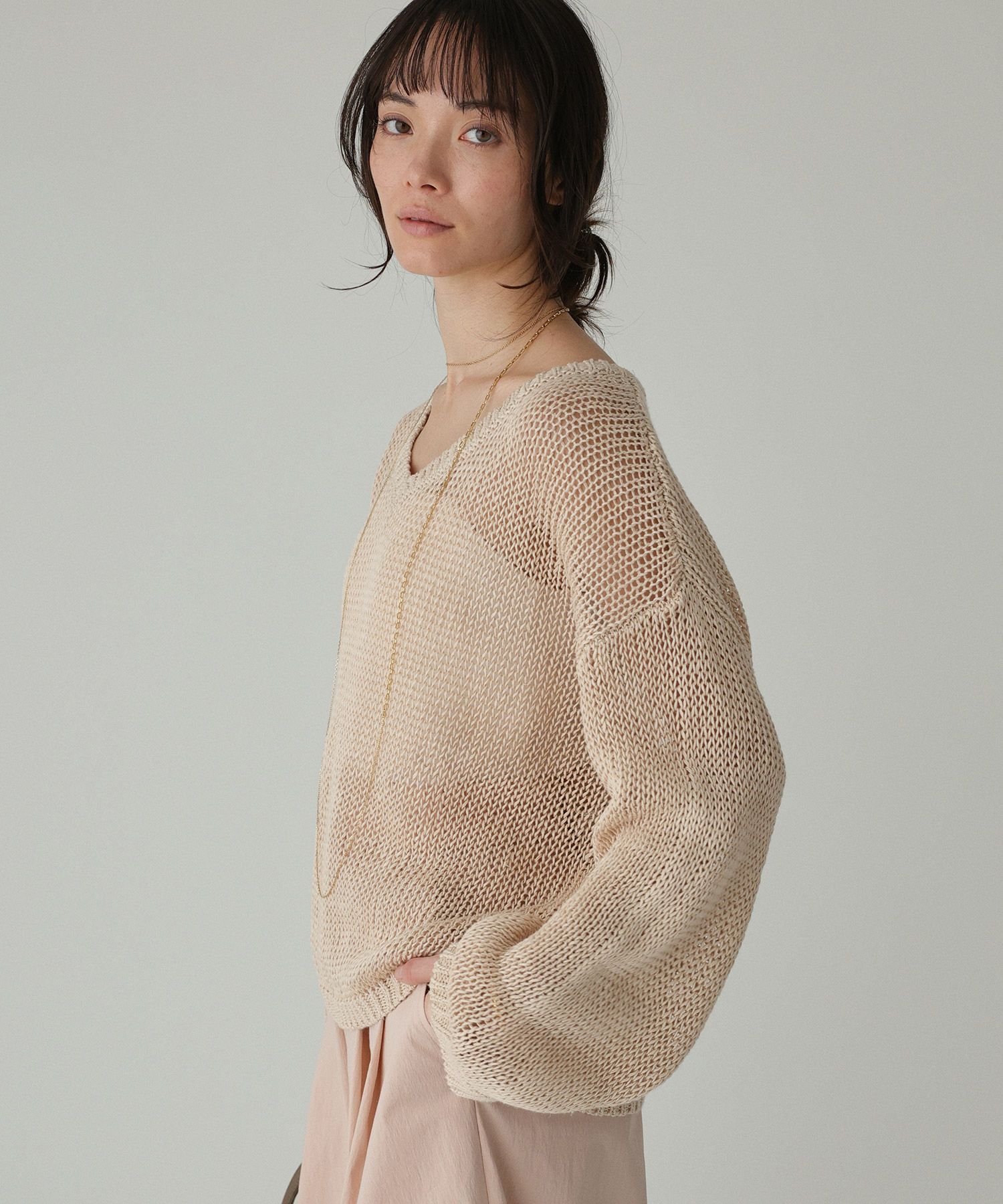 BABYLONE「2WAYリネンプルオーバー」|ニット・セーター|