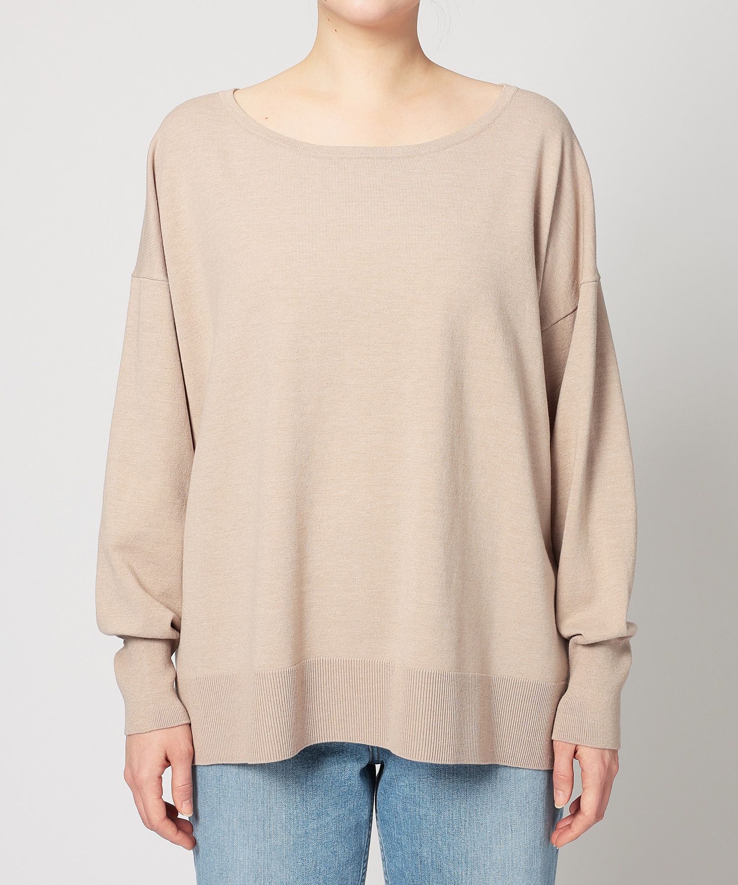 BABYLONE「コットンアクリルボートプルオーバー」|ニット・セーター|